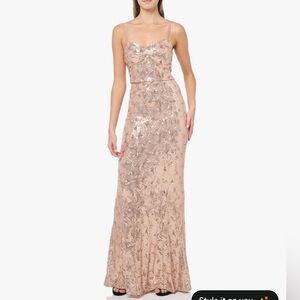 NWT Speechless Rose Gold Sequin Maxi Dress – Size 5 – Elegant Formal/Prom Gown